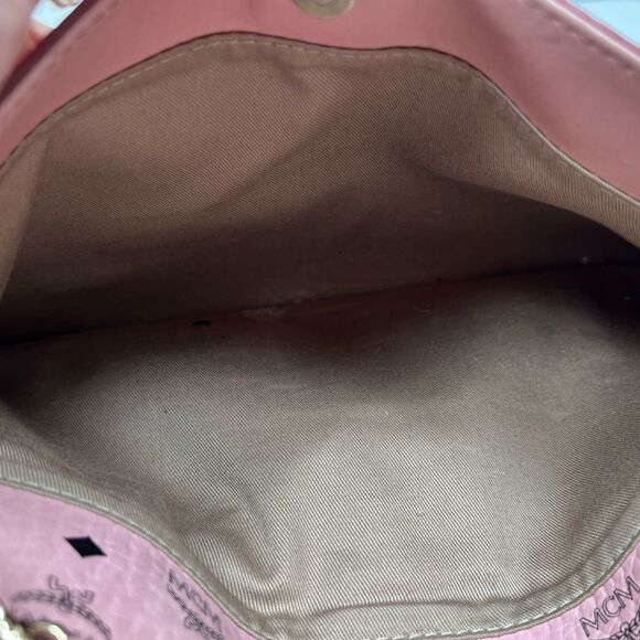 MCM Visetos Original Authentic Crossbody Bag Pouch Powder Pink - Picture 6 of 12